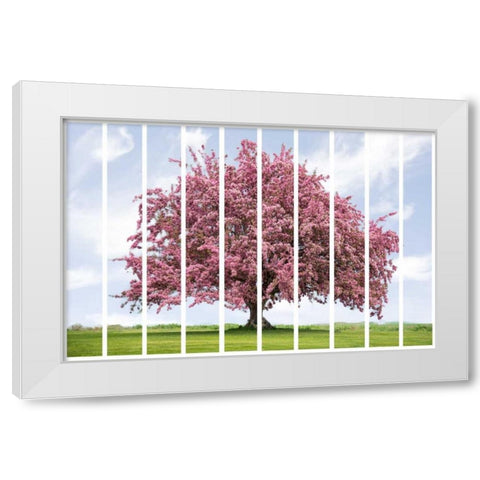 Spring Blossoms White Modern Wood Framed Art Print by Murdock, Ramona