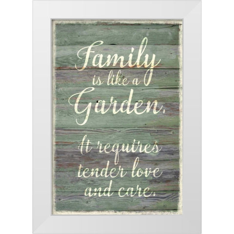 Family Garden White Modern Wood Framed Art Print by Murdock, Ramona