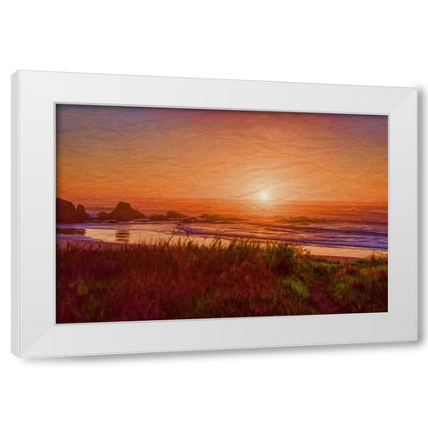 Beach Color White Modern Wood Framed Art Print by Murdock, Ramona