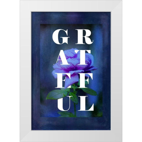 Grateful White Modern Wood Framed Art Print by Murdock, Ramona