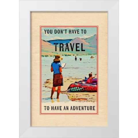 Travel in a Book White Modern Wood Framed Art Print by Murdock, Ramona