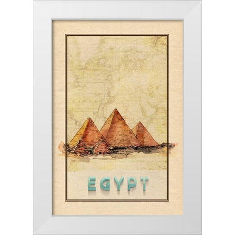Travel Egypt White Modern Wood Framed Art Print by Murdock, Ramona