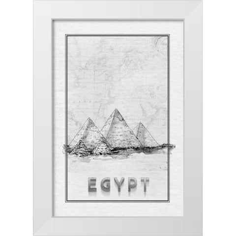 Travel Egypt White Modern Wood Framed Art Print by Murdock, Ramona