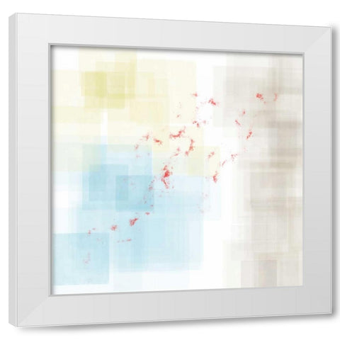 Abstract Splatter II White Modern Wood Framed Art Print by Murdock, Ramona
