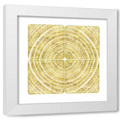 Tree Ring Triptych II White Modern Wood Framed Art Print by Murdock, Ramona