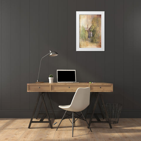 Some Place in Time White Modern Wood Framed Art Print by Murdock, Ramona