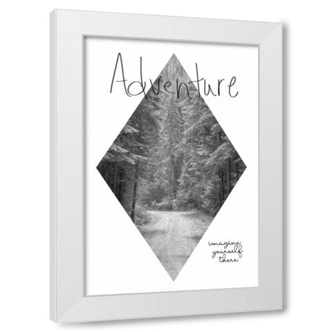 Imagine Yourself There White Modern Wood Framed Art Print by Murdock, Ramona