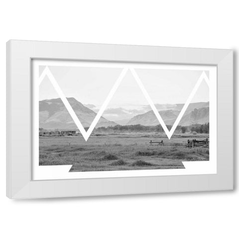 Cattle Country White Modern Wood Framed Art Print by Murdock, Ramona