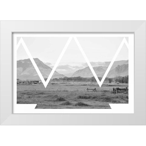 Cattle Country White Modern Wood Framed Art Print by Murdock, Ramona