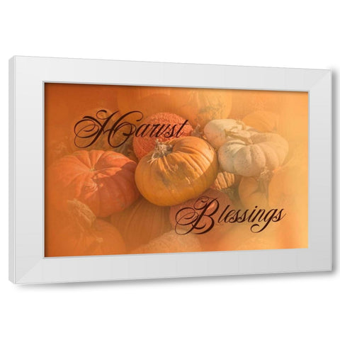 Harvest Blessings I White Modern Wood Framed Art Print by Murdock, Ramona
