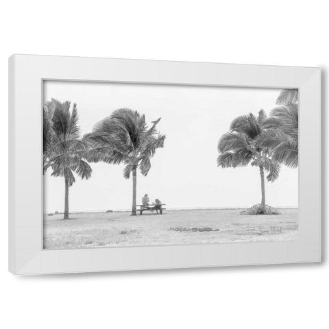 Hangin at the Beach White Modern Wood Framed Art Print by Murdock, Ramona