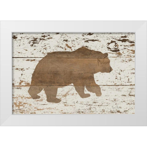 Bear in Reverse White Modern Wood Framed Art Print by Murdock, Ramona