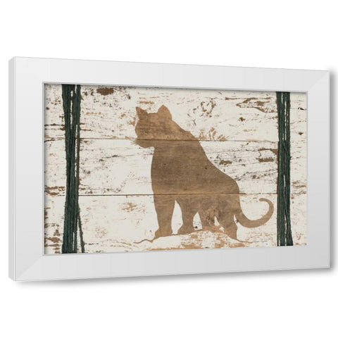 Cougar in Reverse White Modern Wood Framed Art Print by Murdock, Ramona
