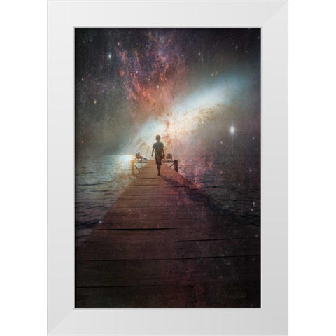 Starry Starry Night White Modern Wood Framed Art Print by Murdock, Ramona