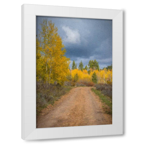 Stormy Road White Modern Wood Framed Art Print by Murdock, Ramona