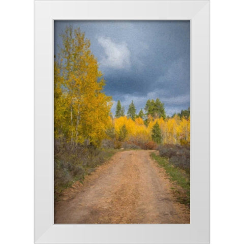 Stormy Road White Modern Wood Framed Art Print by Murdock, Ramona
