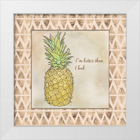 Im Better Than I Look White Modern Wood Framed Art Print by Murdock, Ramona