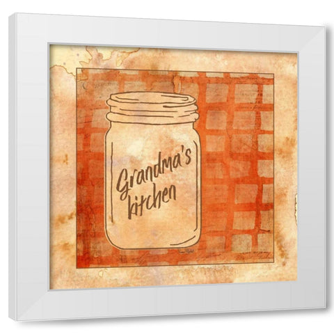 Grandmas Kitchen White Modern Wood Framed Art Print by Murdock, Ramona