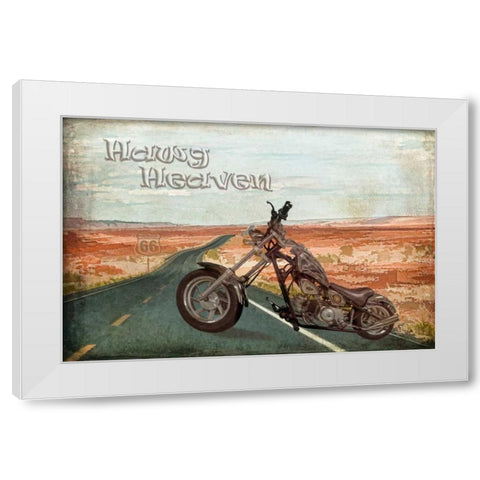 Hawg Heaven White Modern Wood Framed Art Print by Murdock, Ramona