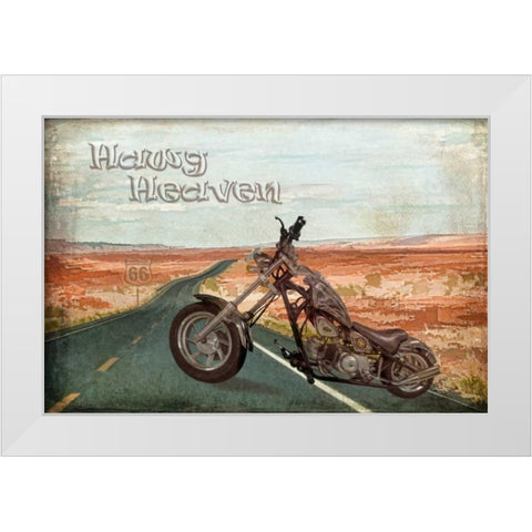 Hawg Heaven White Modern Wood Framed Art Print by Murdock, Ramona