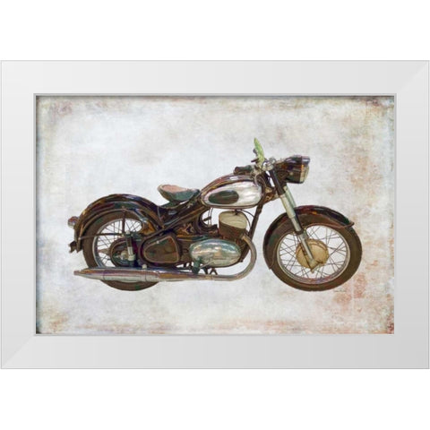 Ardie Motorcycle White Modern Wood Framed Art Print by Murdock, Ramona