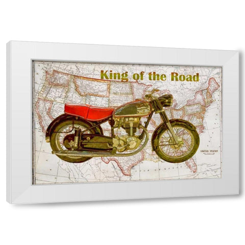 King of the Road White Modern Wood Framed Art Print by Murdock, Ramona
