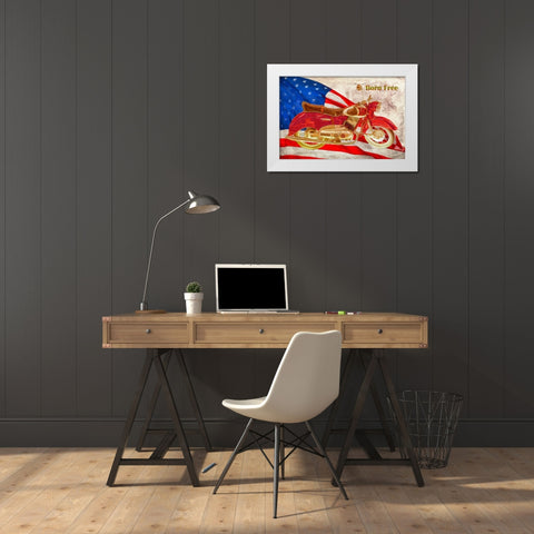 Born Free White Modern Wood Framed Art Print by Murdock, Ramona