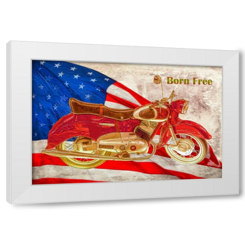 Born Free White Modern Wood Framed Art Print by Murdock, Ramona