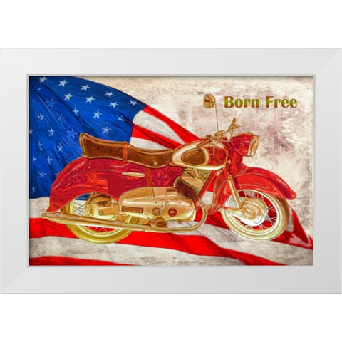 Born Free White Modern Wood Framed Art Print by Murdock, Ramona