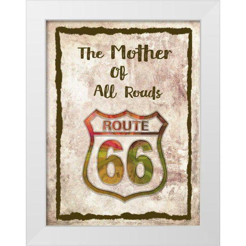 The Mother of All Roads White Modern Wood Framed Art Print by Murdock, Ramona