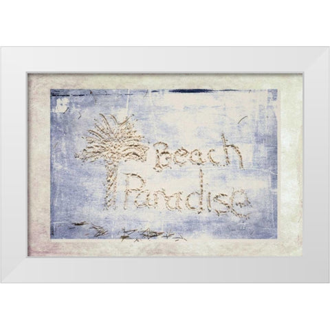 Beach Paradise White Modern Wood Framed Art Print by Murdock, Ramona