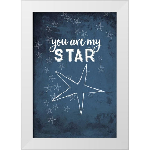 You Are My Star White Modern Wood Framed Art Print by Murdock, Ramona