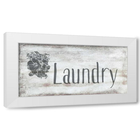 Laundry Floral White Modern Wood Framed Art Print by Murdock, Ramona