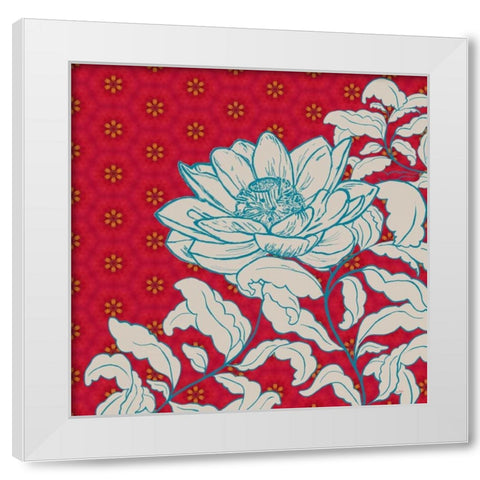 Lotus Bouquet II White Modern Wood Framed Art Print by Murdock, Ramona