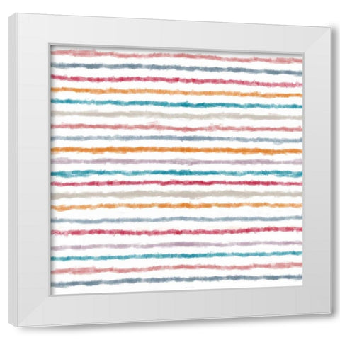 Impressionist Lines White Modern Wood Framed Art Print by Murdock, Ramona