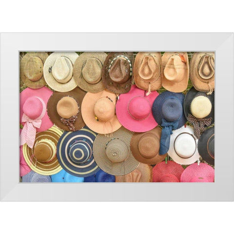 More Hats White Modern Wood Framed Art Print by Murdock, Ramona
