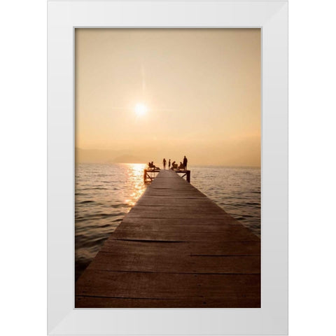 Summer at the Lake II White Modern Wood Framed Art Print by Murdock, Ramona