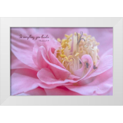 Give Thanks in All Things White Modern Wood Framed Art Print by Murdock, Ramona