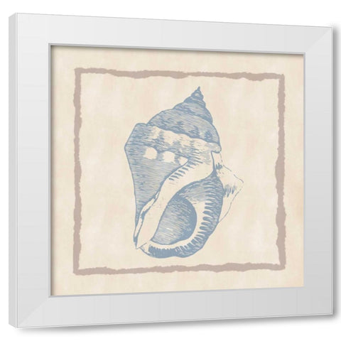 Shell II White Modern Wood Framed Art Print by Murdock, Ramona