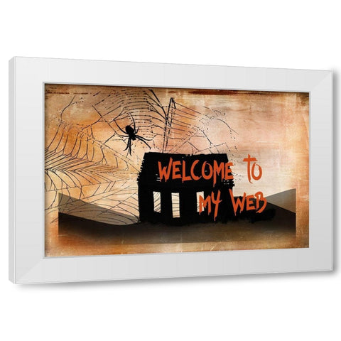 Welcome to my Web White Modern Wood Framed Art Print by Murdock, Ramona