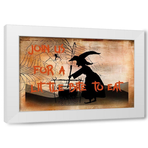 Join Us for a Bit to Eat White Modern Wood Framed Art Print by Murdock, Ramona