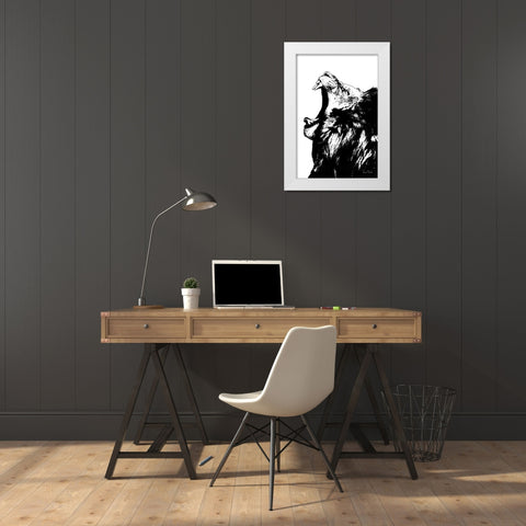 The King White Modern Wood Framed Art Print by Murdock, Ramona