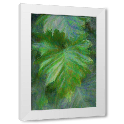 Tropical Leaves II White Modern Wood Framed Art Print by Murdock, Ramona