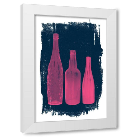 Pink on Navy White Modern Wood Framed Art Print by Murdock, Ramona