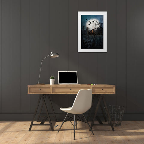 Spook House White Modern Wood Framed Art Print by Murdock, Ramona