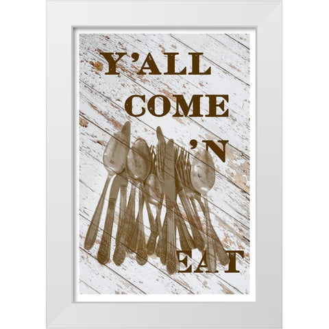 Yall Come N White Modern Wood Framed Art Print by Murdock, Ramona