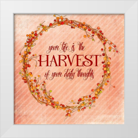 Your Life is the Harvest White Modern Wood Framed Art Print by Murdock, Ramona