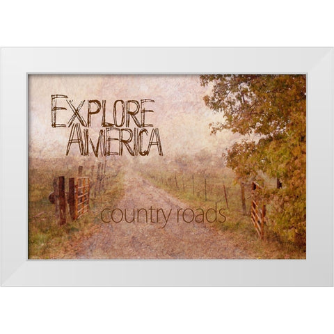 Explore America White Modern Wood Framed Art Print by Murdock, Ramona