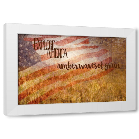 Amber Waves of Grain White Modern Wood Framed Art Print by Murdock, Ramona