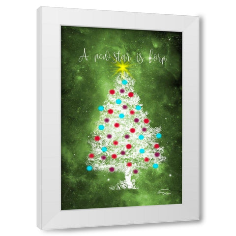 A New Star is Born White Modern Wood Framed Art Print by Murdock, Ramona